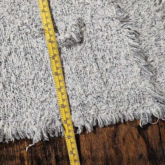 ett:twa by Anthropologie Fringe Boucle Open Cardigan Jacket Medium - Picture 7 of 7